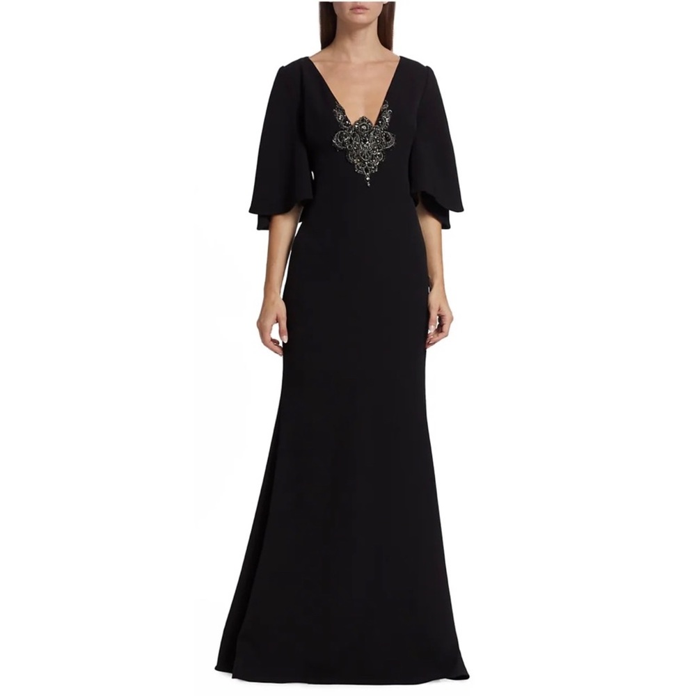 BADGLEY MISCHKA EMBELLISHED FLOOR LENGTH GOWN